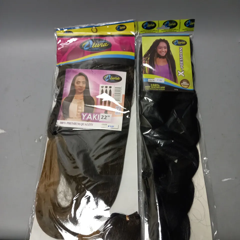 BOX OF APPROX. 20 SEALED OLIVIA HAIR PIECES IN ASSORTED COLOURS AND STYLES 