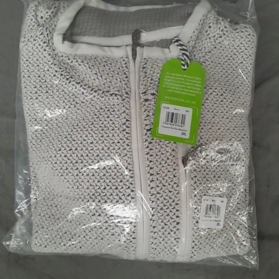 WEIRD FISH TRANSOM FULL ZIP MACARONI SWEATSHIRT SIZE 2XL