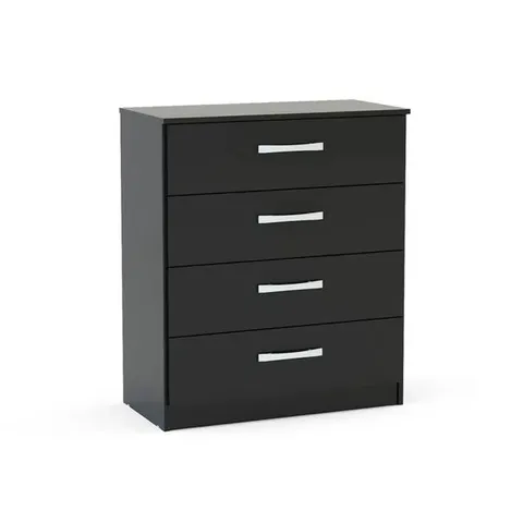 BOXED BIRLEA LYNX 4 DRAWER CHEST BLACK