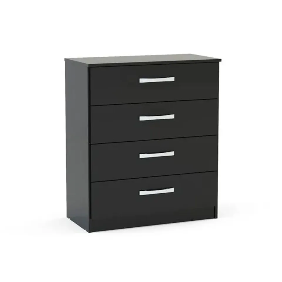 BOXED BIRLEA LYNX 4 DRAWER CHEST BLACK