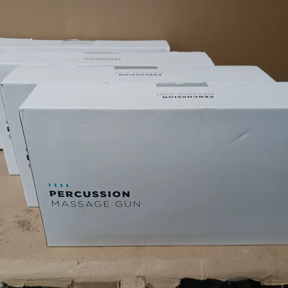 LOT OF 4 BOXED PERCUSSION MASSAGE GUNS