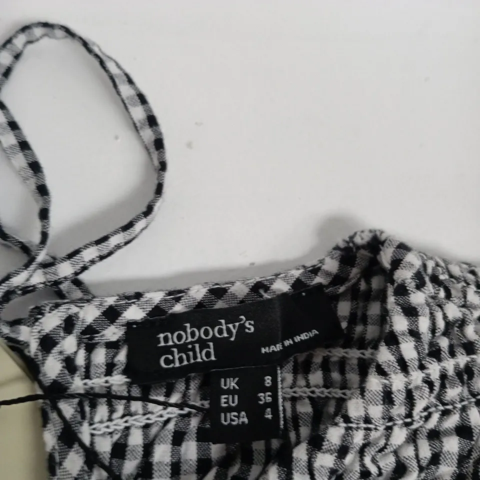 NOBODY'S CHILD CHECKERED DRESS – UK 8 (EU 36, USA 4) MADE IN INDIA
