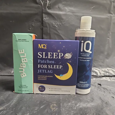 APPROXIMATELY 10 ASSORTED COSMETIC ITEMS TO INCLUDE IQ, BUBBLE, ETC