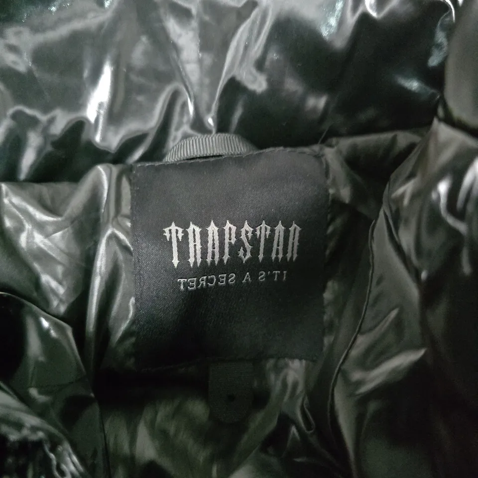 TRAPSTAR IT'S A SECRET PUFFER JACKET – BLACK - SIZE UNSPECIFIED