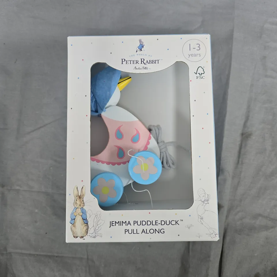PETER RABBIT JEMIMA PUDDLE-DUCK PULL-ALONG TOY (1–3 YEARS)
