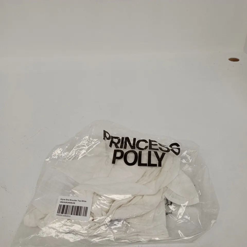 PRINCESS POLLY KLYNE ONE-SHOULDER TOP WHITE – UK8