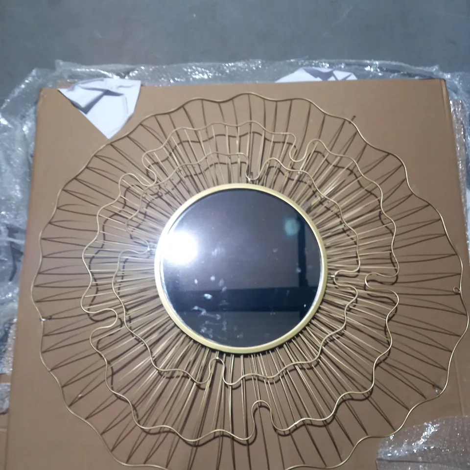 K BY KELLY HOPPEN RIPPLE WAVED MIRROR - COLLECTION ONLY