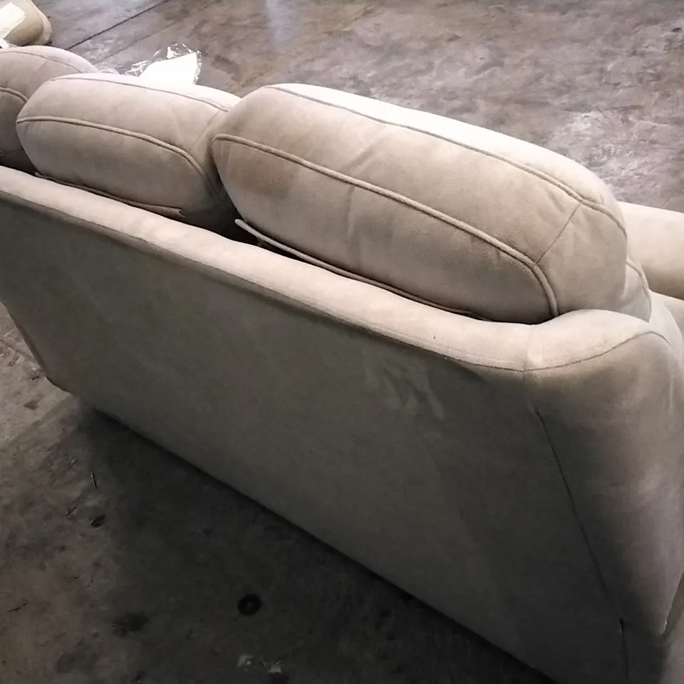 QUALITY BRITISH DESIGNED & MANUFACTURED G PLAN KINGSBURY 3 SEATER SOFA STINGRAY PLATINUM SUEDE