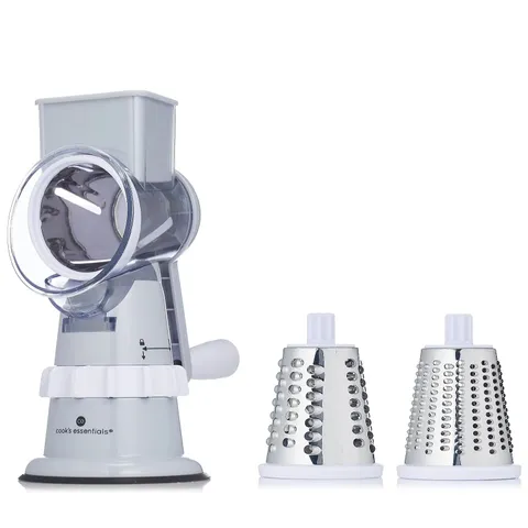 COOK'S ESSENTIALS SPEED GRATER & SLICER WITH SUCTION BASE