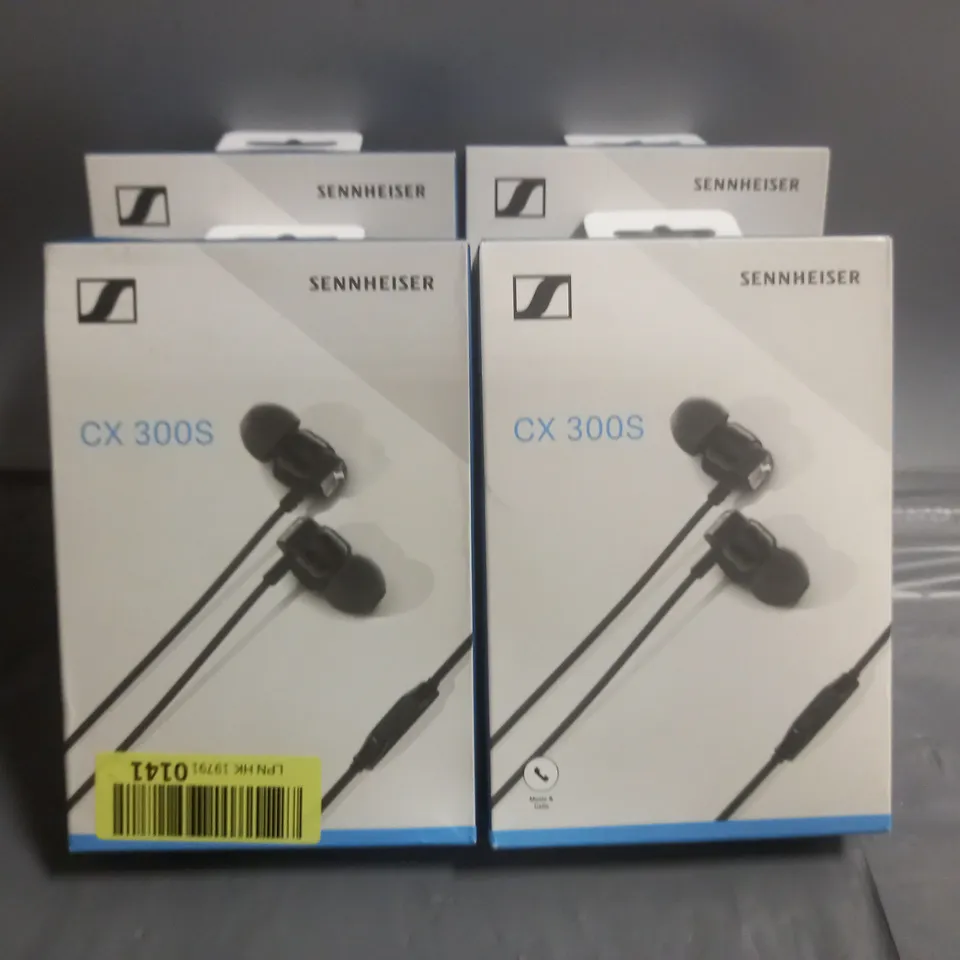 LOT OF 4 BOXED SENNHEISER CX 300S EARPHONES