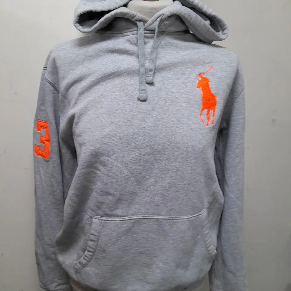 POLO RALPH LAUREN GREY HOODIE - M