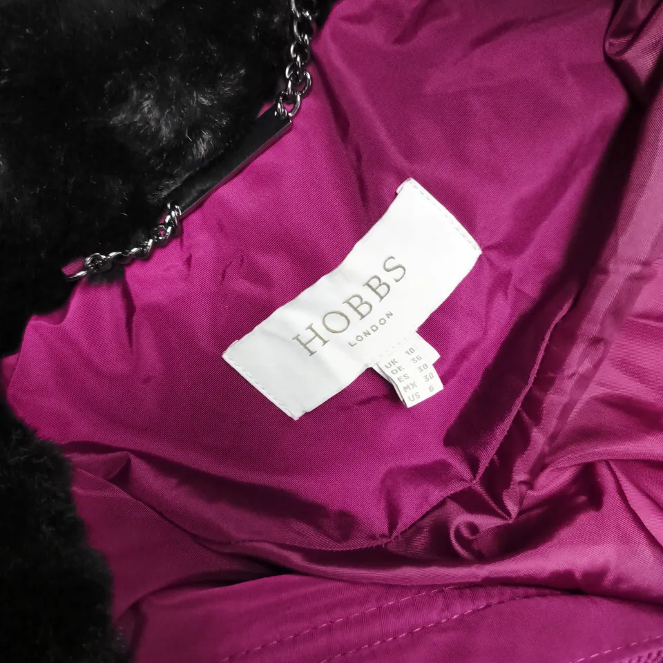 HOBBS LONDON JAYMIE PUFFER IN PINK - UK 10