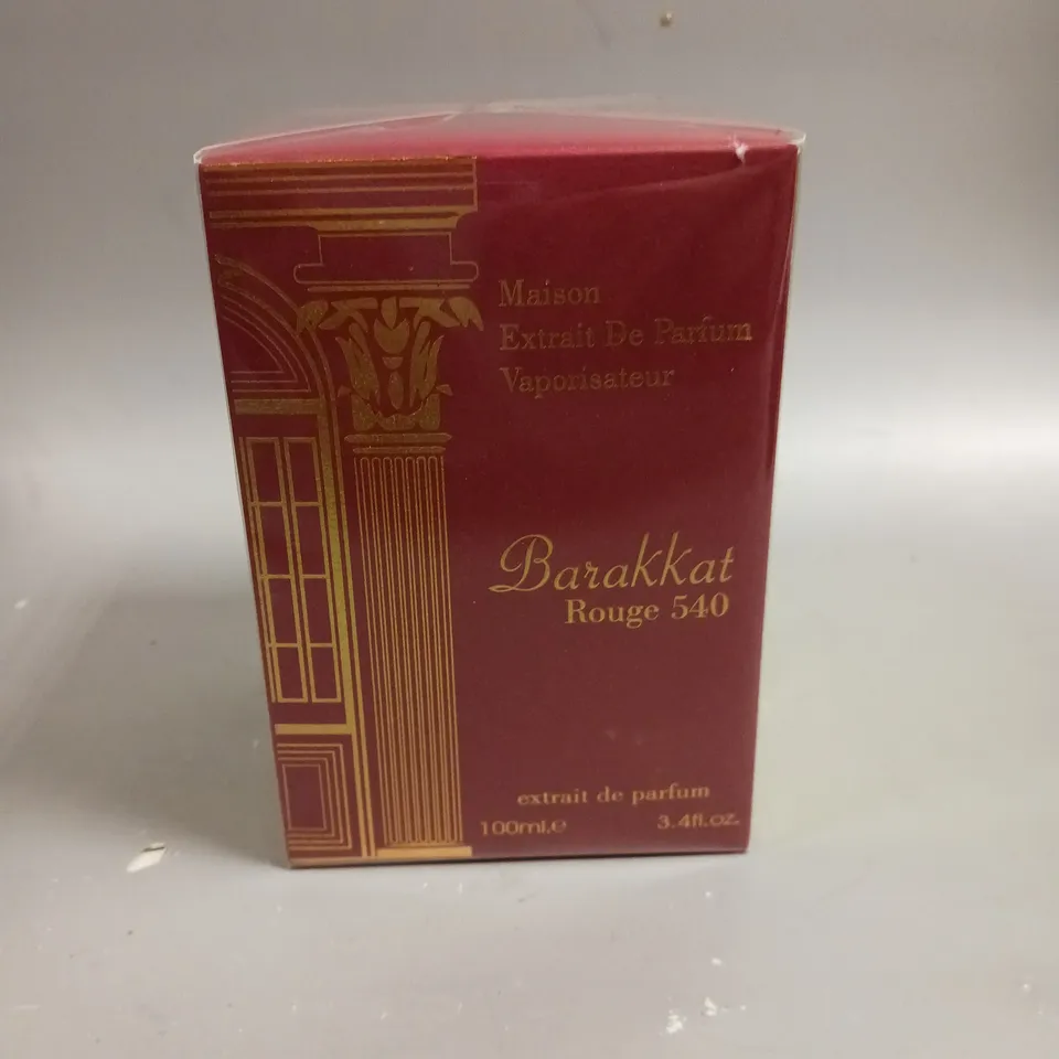 BOXED AND SEALED MAISON EXTRAIT DE PARFUM BARAKKAT ROUGE 540 EXTRAIT DE PARFUM 100ML