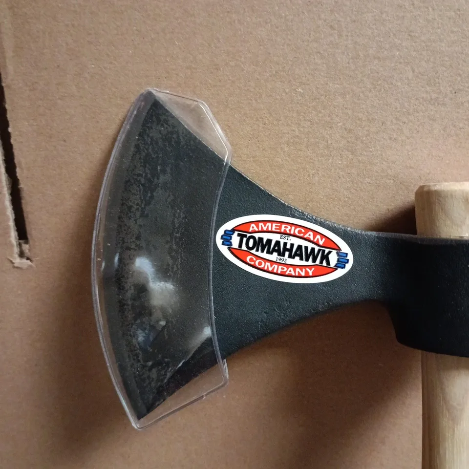 AMERICAN TOMAHAWK COMPANY AXE WITH WOODEN HANDLE