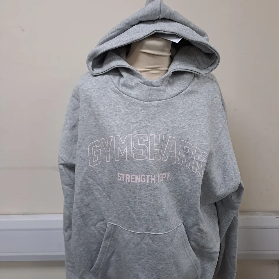 MEDIUM LIGHT GREY GYMSHARK HOODIE 