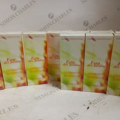 LOT OF 11 CLARINS EAU DES JARDINS SMOOTHING BODY CREAM (11 X 200ML)
