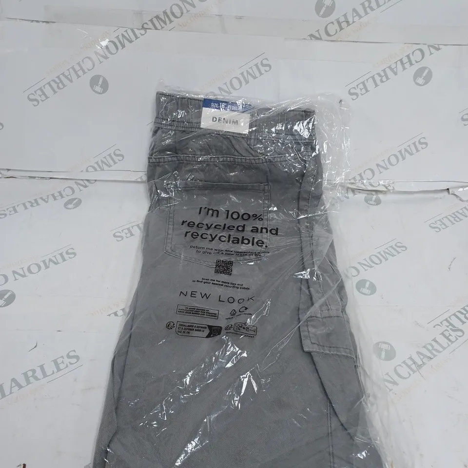 GREY DENIM CARGOS SIZE 16 
