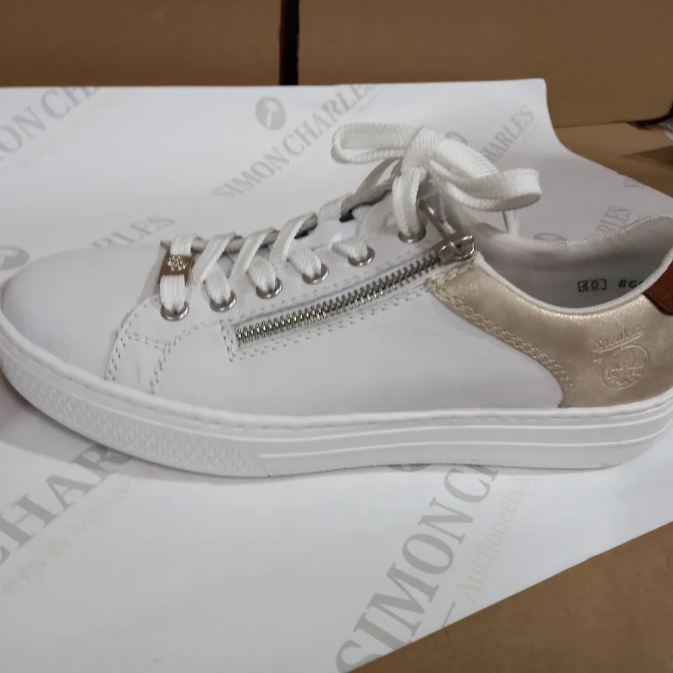 RIEKER WHITE TRAINERS SIZE 6.5