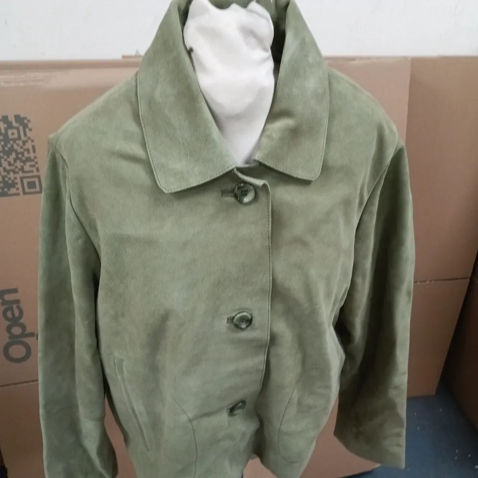 TOGETHER KHAKI SUEDE JACKET - UK SIZE 18