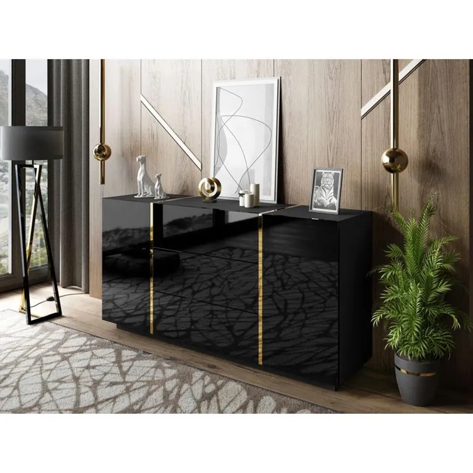 BOXED SIDEBOARD BOWLINE - BLACK (3 BOXES)