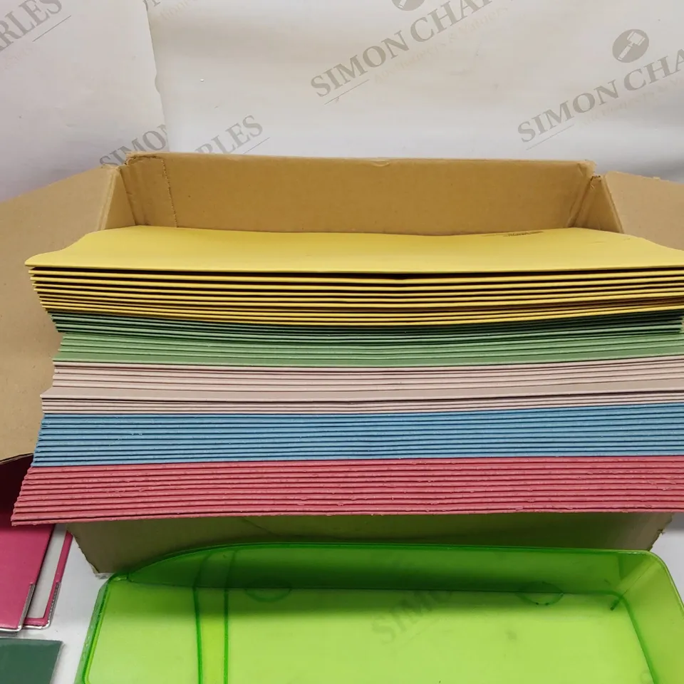 BOX OF APPROXIMATELY 4X BRAND NEW STATIONARY PRODUCTS TO INCLUDE;