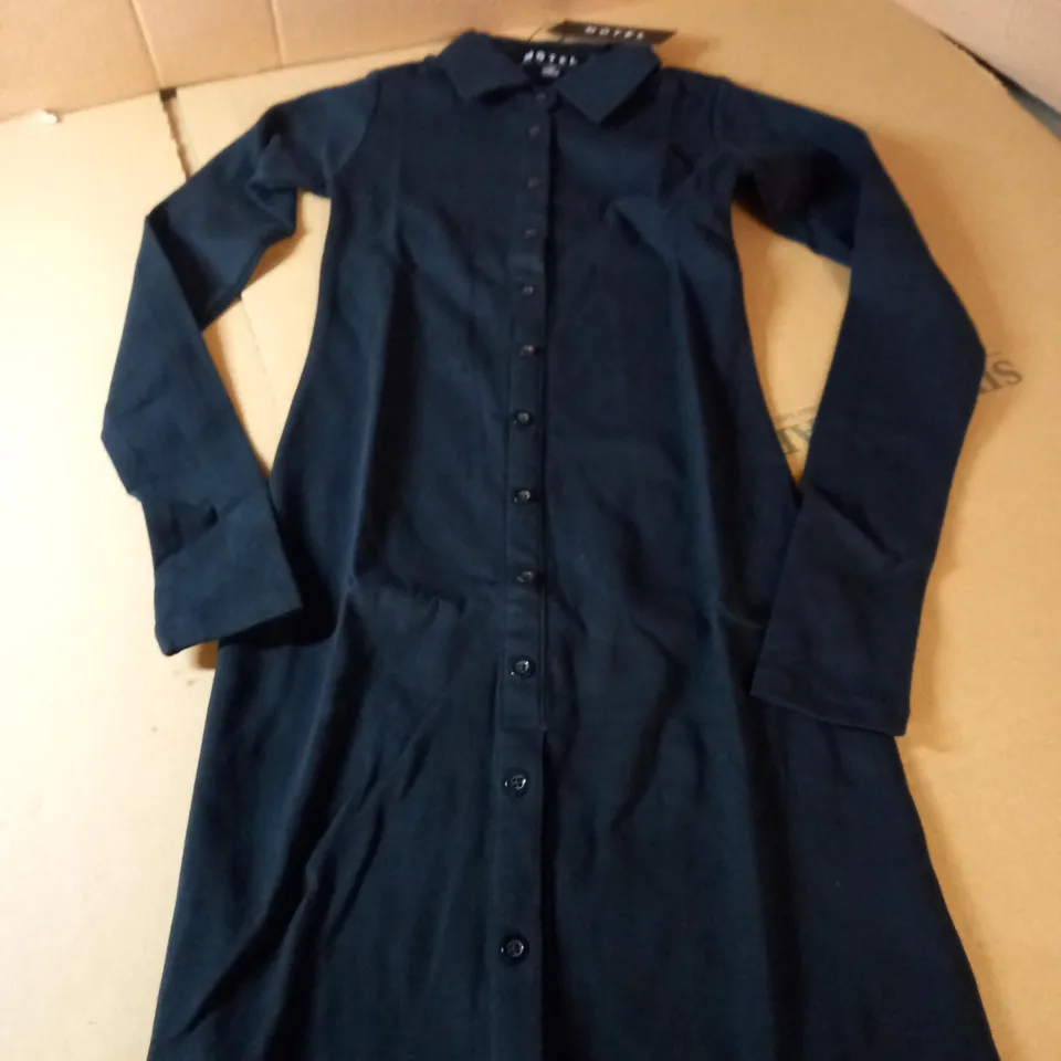 MOTEL BLACK LONG SLEEVED SHIRT DRESS - SIZE S