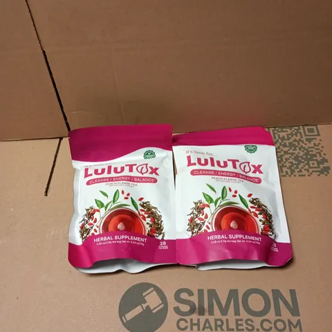 2 X LULUTOX CLEANSE PEACH TEA