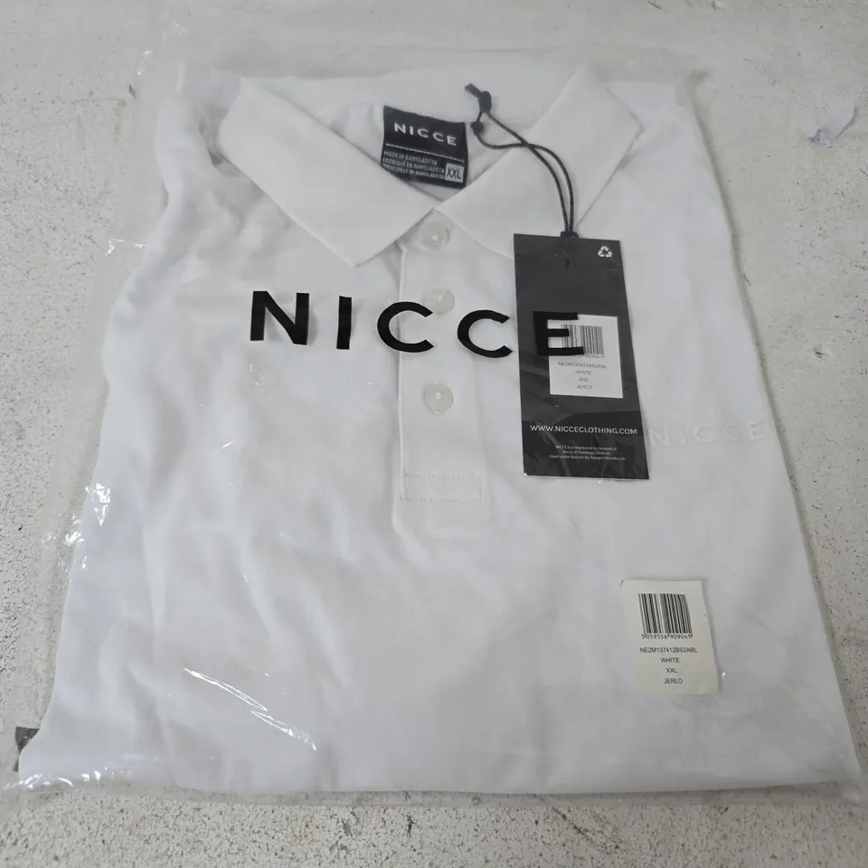 BAGGED NICCE JERLO POLO IN WHITE - XXL