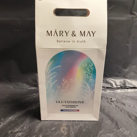 MΓRY & MAY GLUTATHIONE LHA CLEANSING OIL + EYE CREAM β FRAGRANCE FREE (BOXED)
