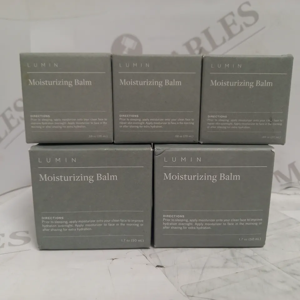 LOT OF 5 LUMIN MOISTURISING BALM (2 X 50ML + 3 X 20ML)