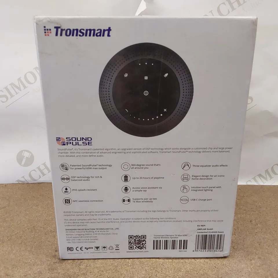 BOXED TRONSMART ELEMENT T6 MAX WIRELESS SPEAKER (1 BOX)