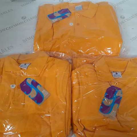 BOX OF APPROX. 80 AS SCHOOL WEAR BOYS POLO SHIRTS IN DIFFERENT SIZES TO INCLUDE - EU 30 - EU 28 - EU 32 ETC