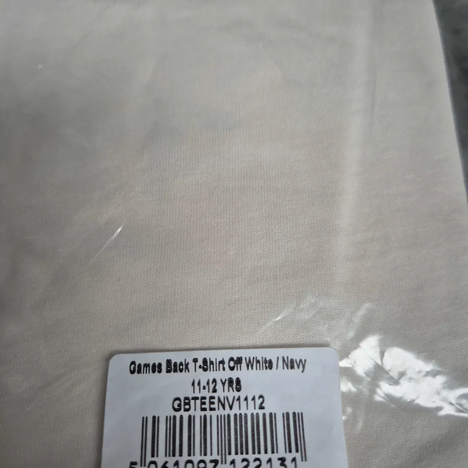 RASCAL KID'S T-SHIRT – OFF WHITE / NAVY, 11-12 YEARS