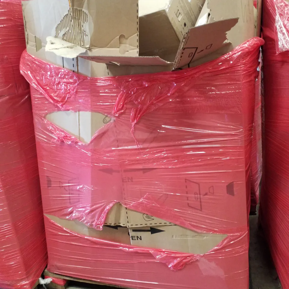 PALLET CONTAINING ASSORTED PRODUCTS INCLUDING AIR FRYER, MULTIFUNCTIONAL FOLDING TABLE, SHOWER MIXER & 48" CHRISTMAS WREATH 