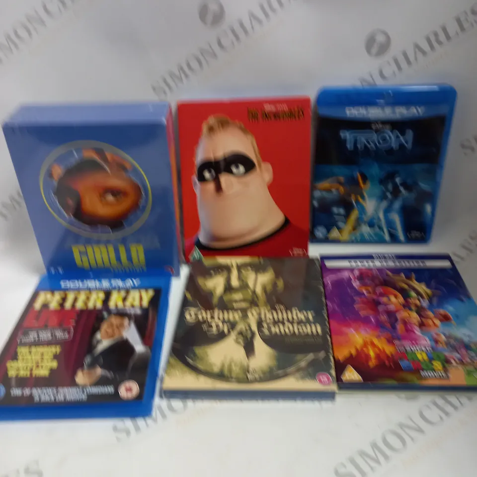 APPROX. 18 X ASSORTED DVD'S & BLU-RAYS. FILMS INCLUDE STAR WARS, SUPER MARIO BROTHERS, AQUA MAN ETC 