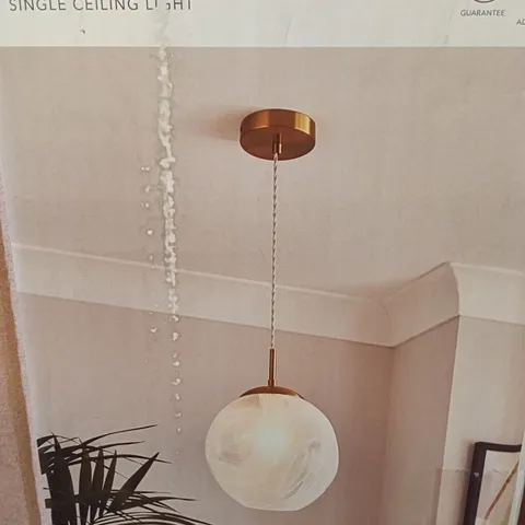 BOXED DUNELM MARBLE SINGLE CEILING LIGHT 