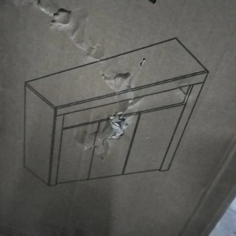 BOXED WHITE SIDEBOARD