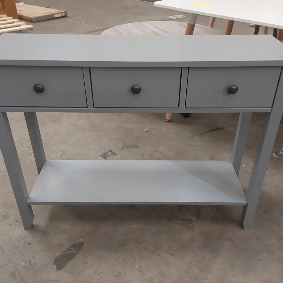 WOODEN 3 DRAWER CABINET - GREY