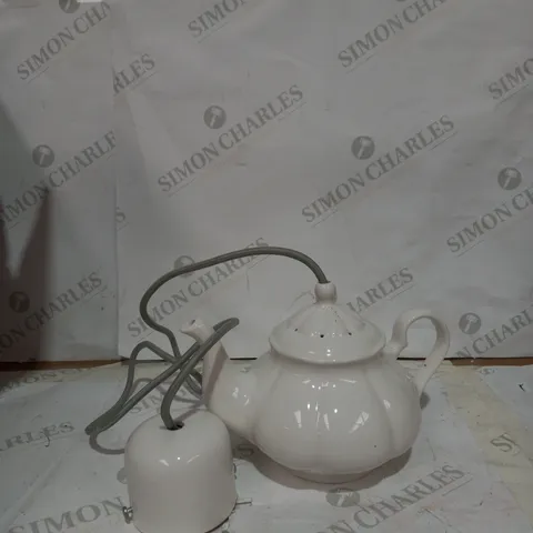 BOXED DESIGNER TEAPOT WHITE HANGING LIGHT