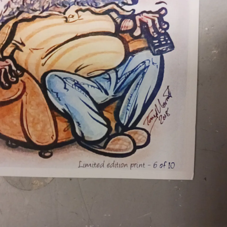 RICKY TOMLINSON SIGNED PHOTOGRAPHIC AND LIMITED EDITION ART PRINT