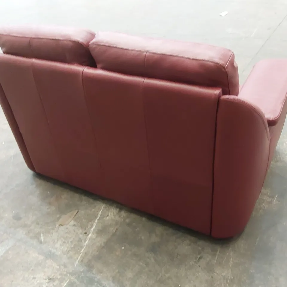 QUALITY DESIGNER ITALIAN MADE PARMA 2 SEATER LEATHER LOVESEAT SOFA