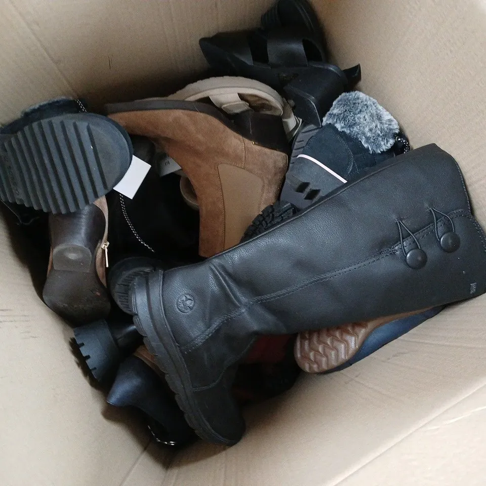 APPROXIMATELY 20 PAIRS OF SHOES IN VARIOUS SIZES, STYLES & COLOURS TO INCLUDE VIONIC, RIEKER, SKECHERS, ETC