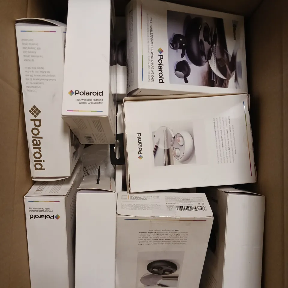 APPROXIMATELY 15 BOXED POLAROID TRUE WIRELESS EARPHONES 