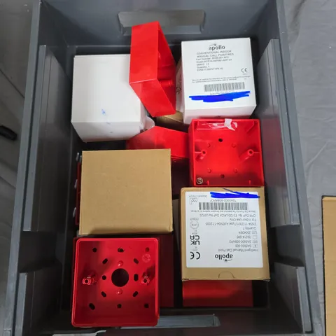 tote of approximately 10 electrical back boxes