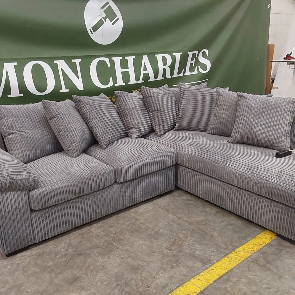 AMALFI RIGHT HAND SCATTER BACK FABRIC CORNER CHAISE SOFA  RRP £999