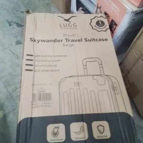 BOXED LUGG 20INCH SKYWANDER TRAVEL SUITCASE BEIGE
