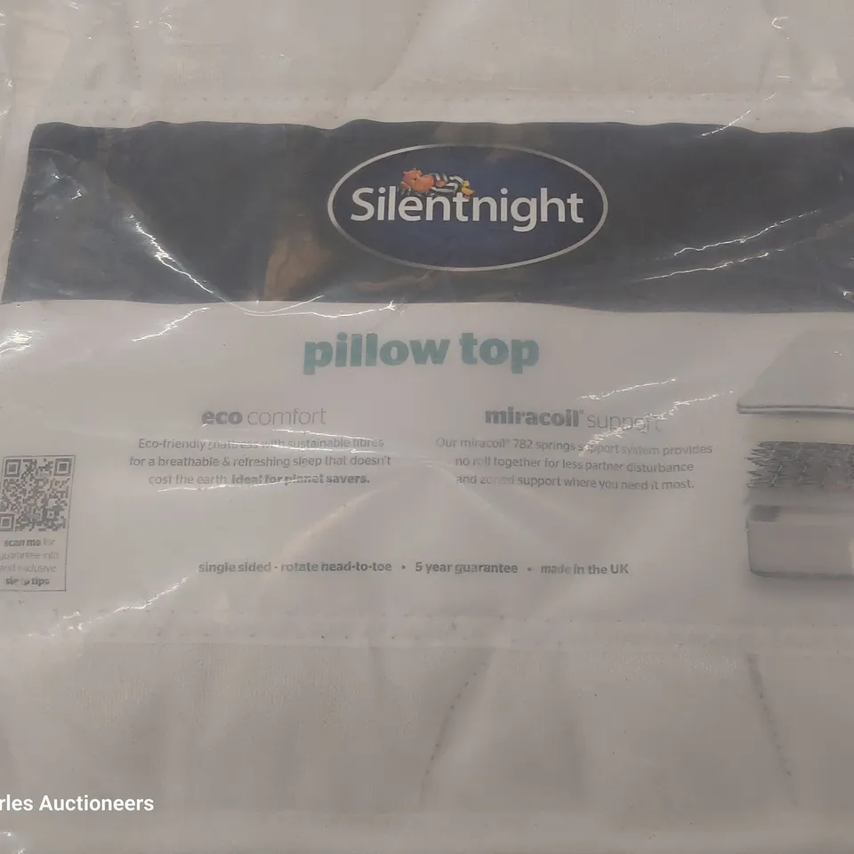 QUALITY BAGGED SILENTNIGHT 5' KINGSIZE PILLOWTOP MATTRESS 