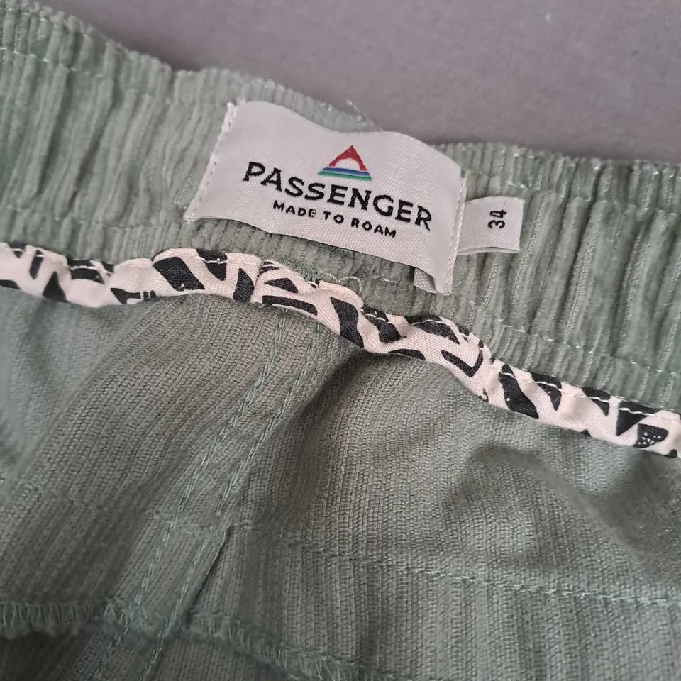 PASSENGER CORD COTTON SHORTS IN GREEN - SIZE 34