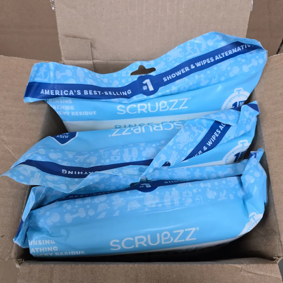 SCRUBZZ 75 PIECE RINSE FREE BATH & SHOWER SPONGES 