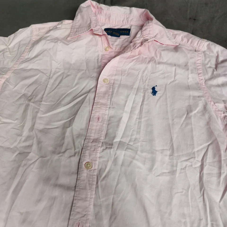 RALPH LAUREN PINK BUTTON-DOWN SHIRT – SIZE UNSPECIFIED